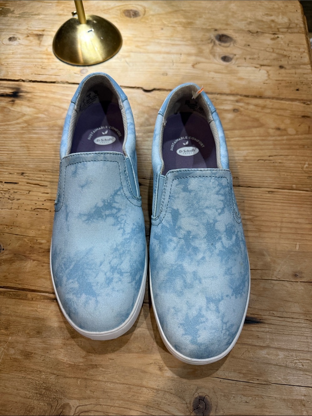 Dr. Scholl's Light Blue Tie-Dye Slip-On Loafers